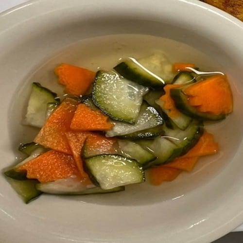 4 oz. cucumber salad.